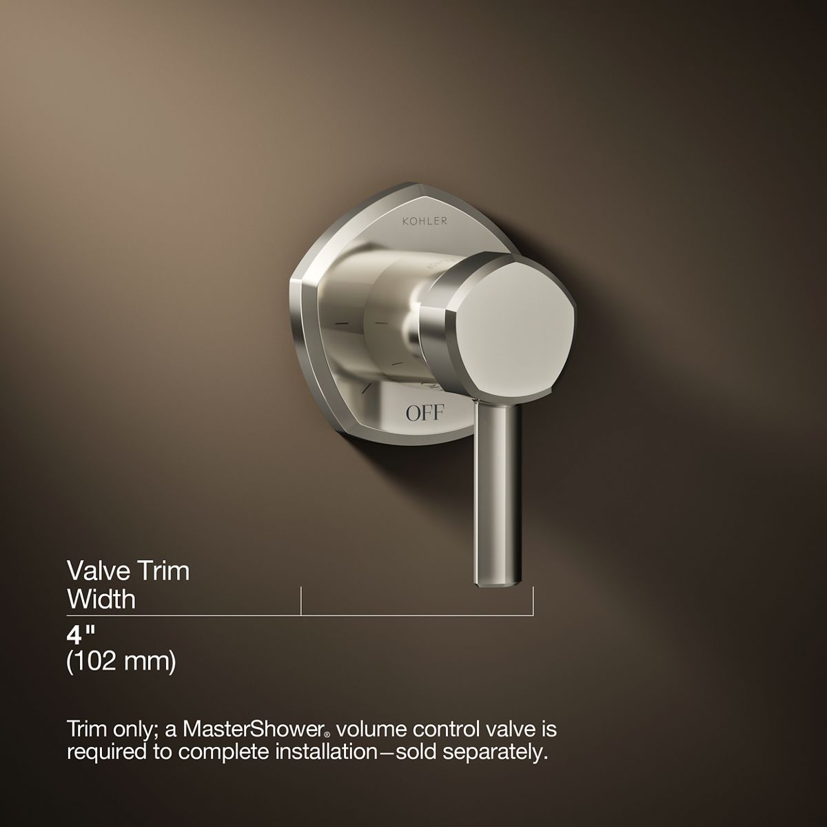 3/4 view of product with dimensions