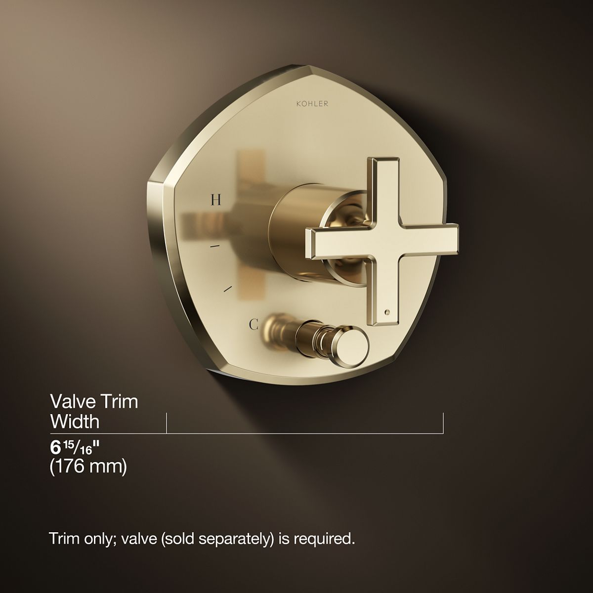 3/4 view of product with dimensions