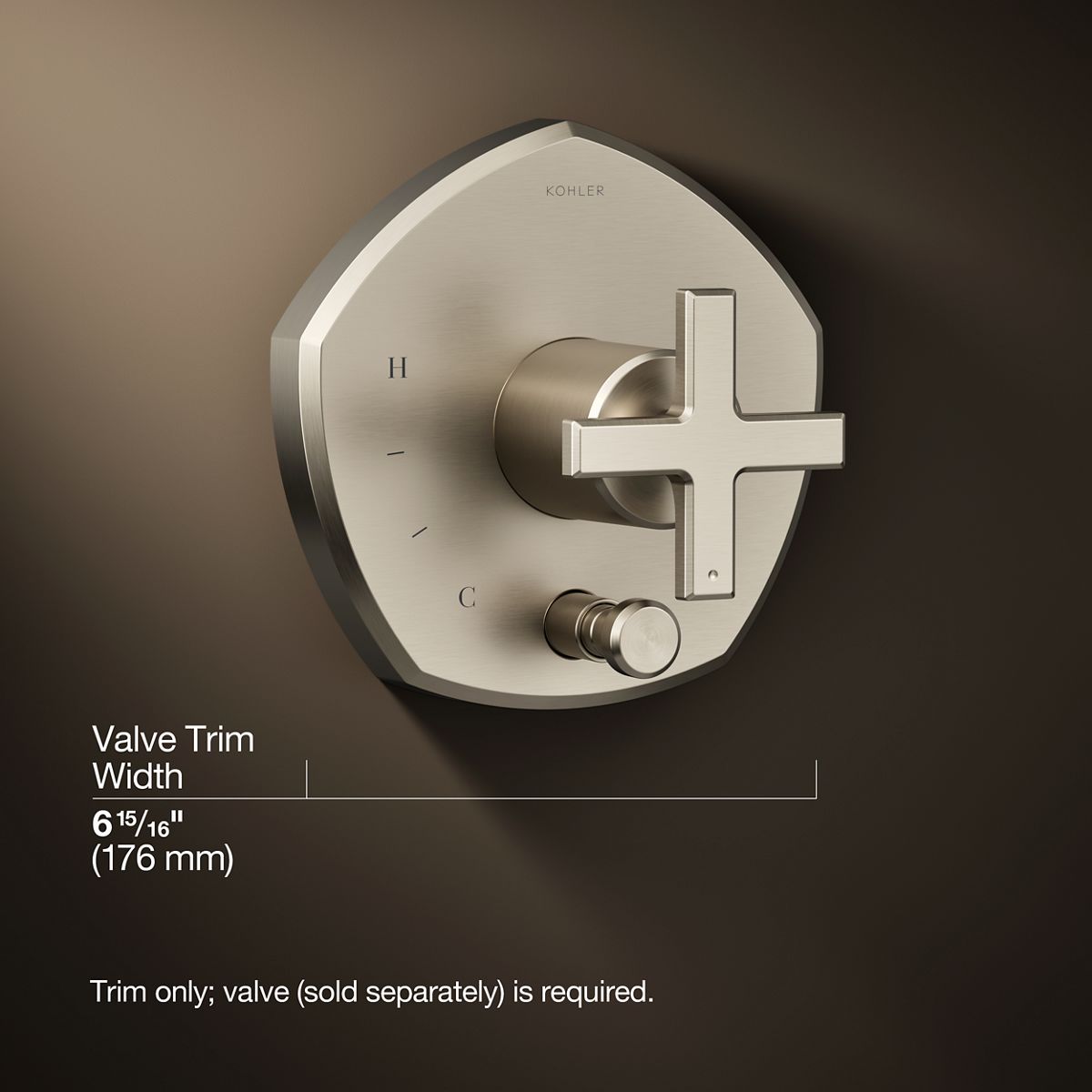 3/4 view of product with dimensions