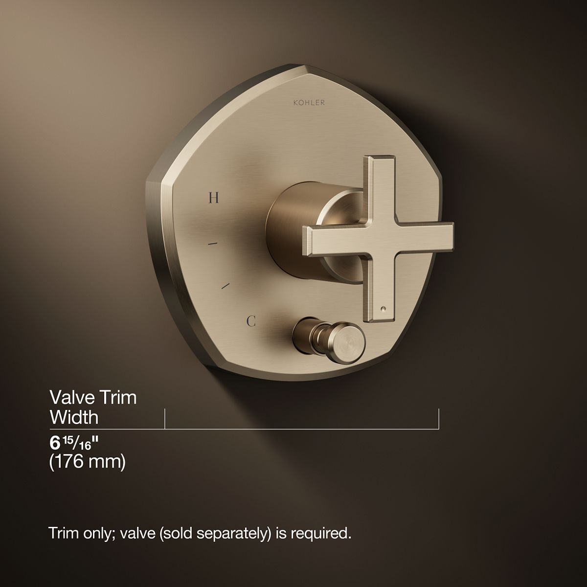 3/4 view of product with dimensions