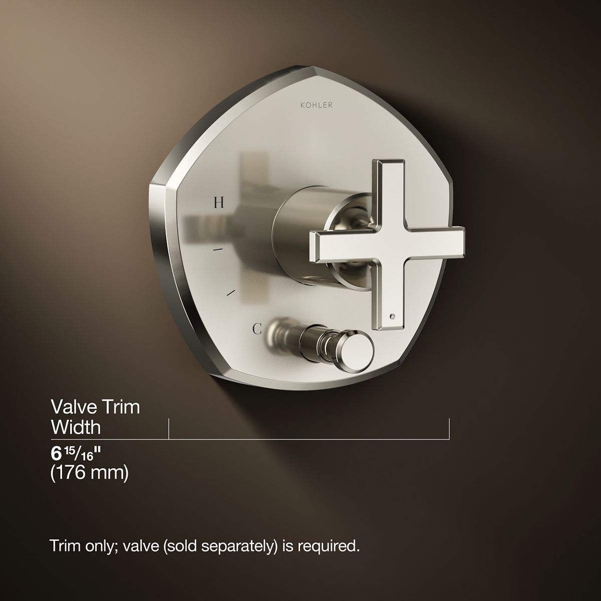 3/4 view of product with dimensions