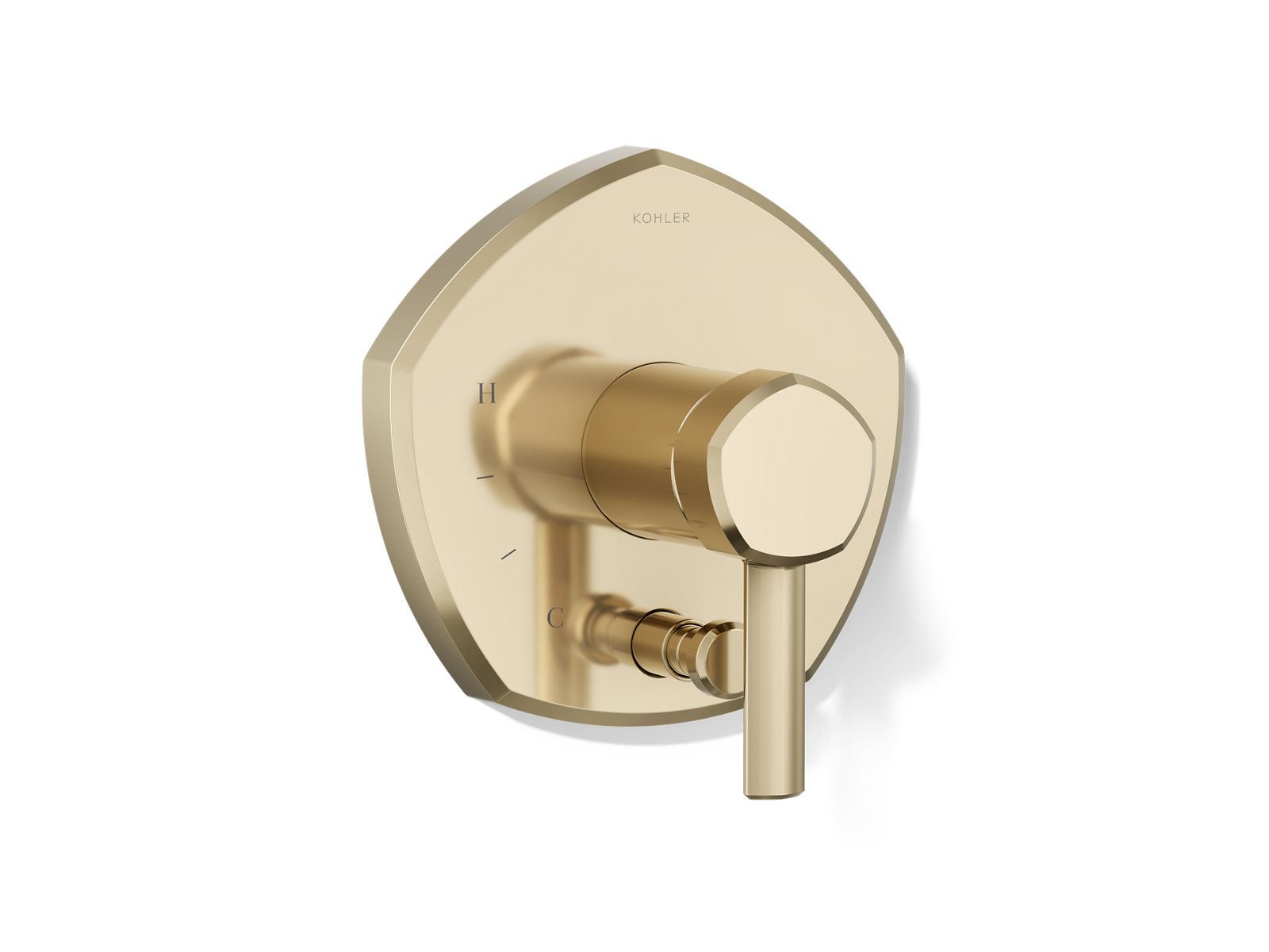 Occasion Rite-Temp valve trim with push-button diverter and lever handle