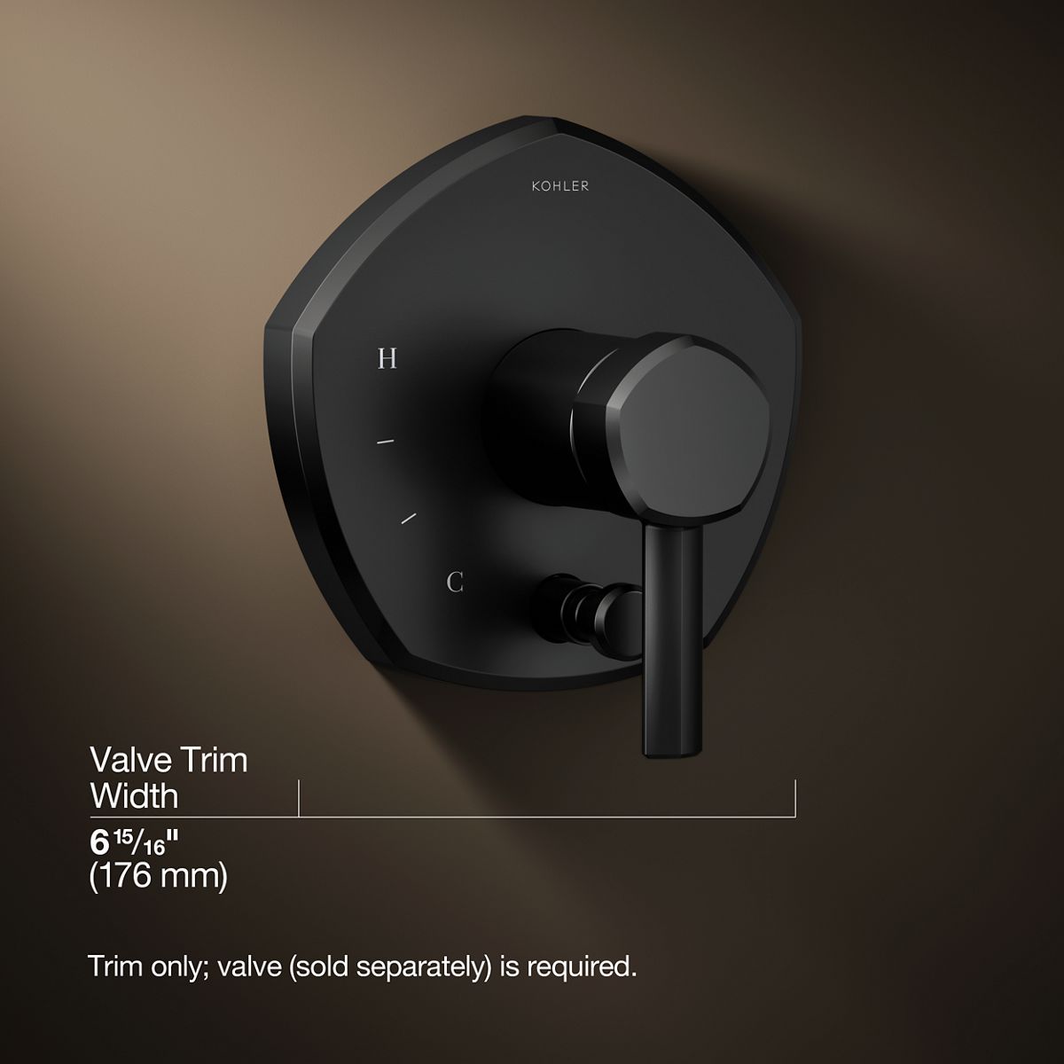 3/4 view of product with dimensions