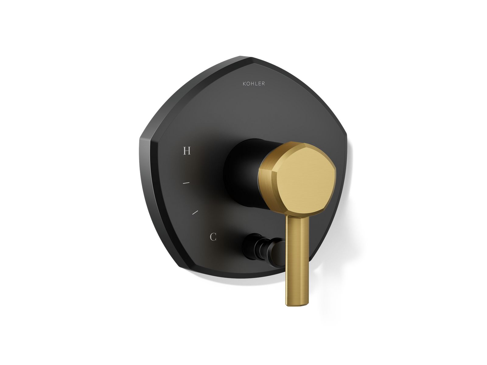 Occasion Rite-Temp valve trim with push-button diverter and lever handle