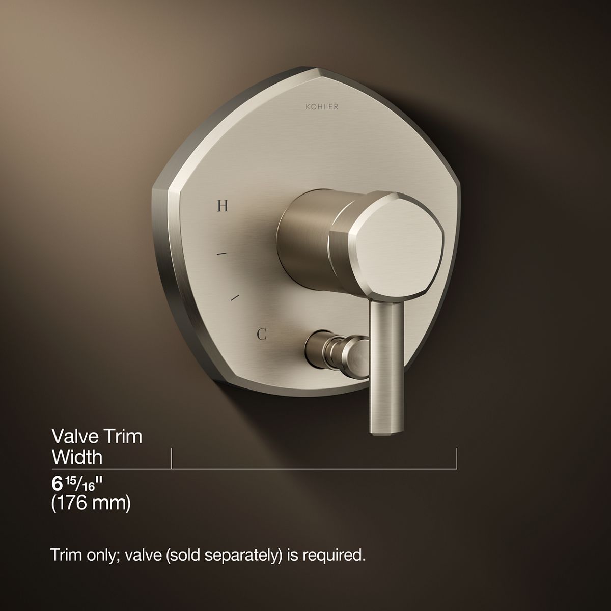 3/4 view of product with dimensions