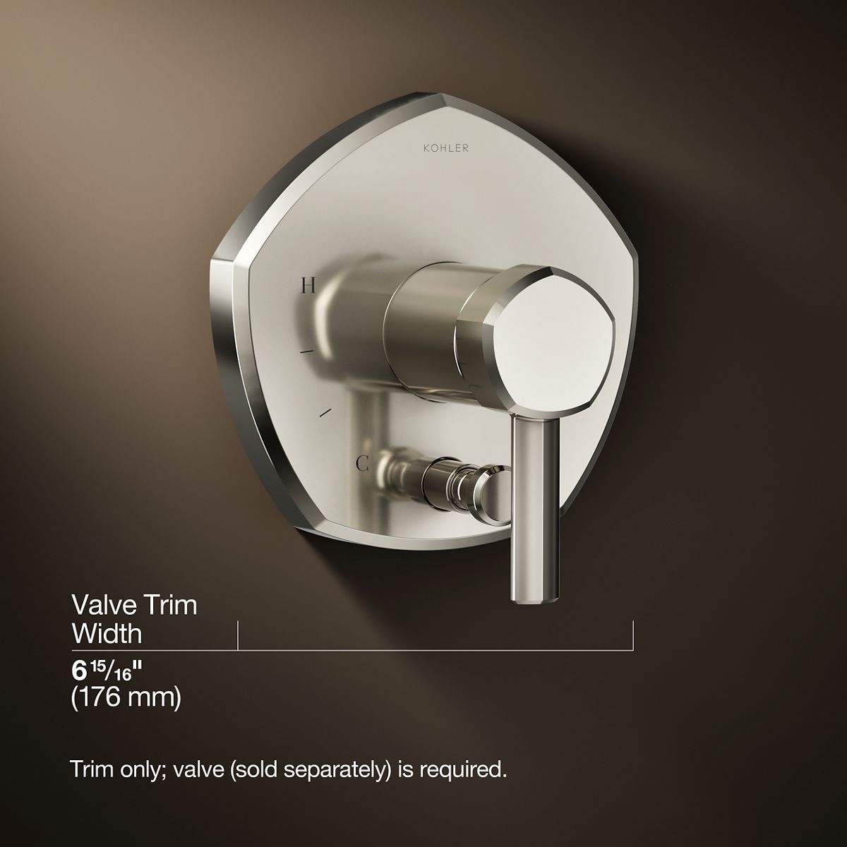 3/4 view of product with dimensions