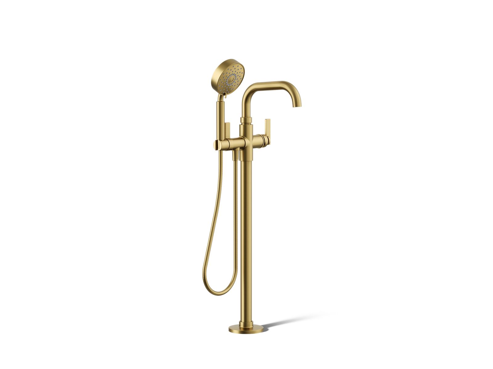Castia by Studio McGee Floor-mount bath filler trim with handshower