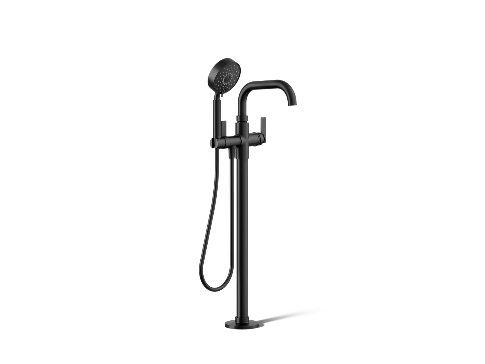 Castia by Studio McGee Floor-mount bath filler trim with handshower
