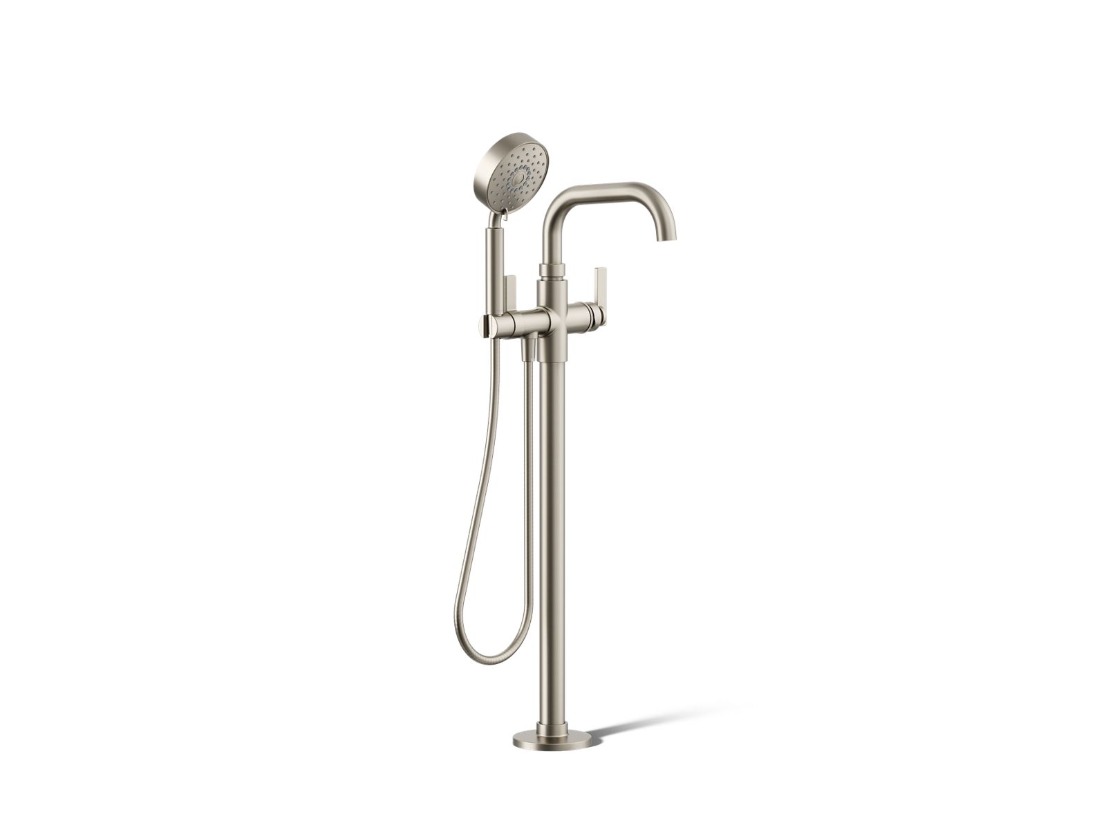Castia by Studio McGee Floor-mount bath filler trim with handshower