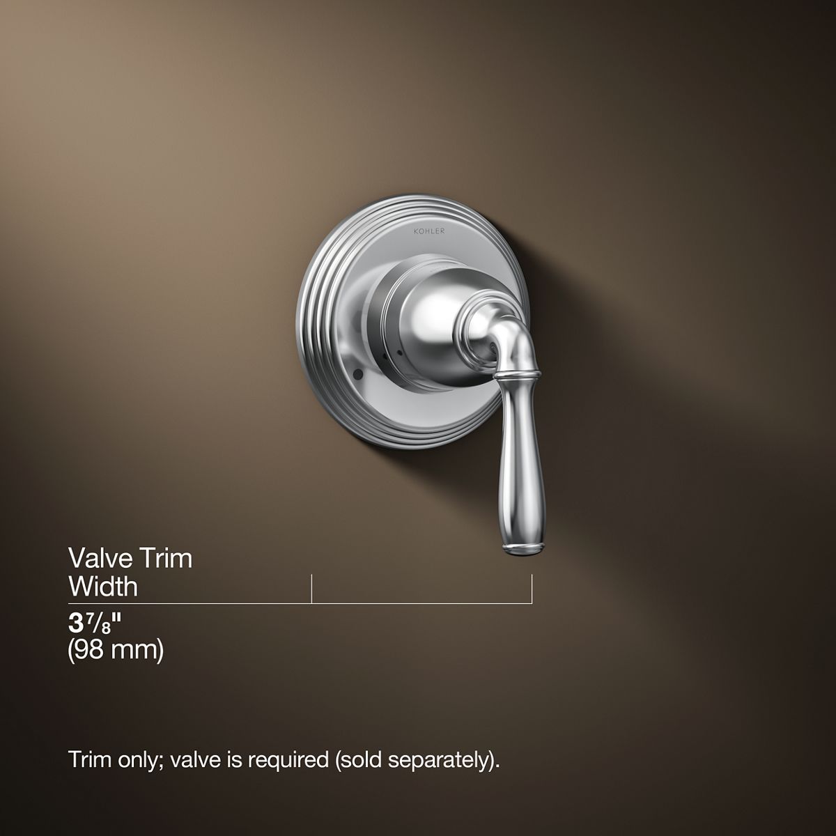 3/4 view of product with dimensions