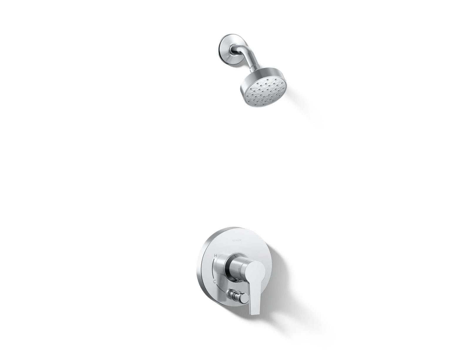 Pitch® Rite-Temp® shower trim kit with push-button diverter, 2.5 gpm