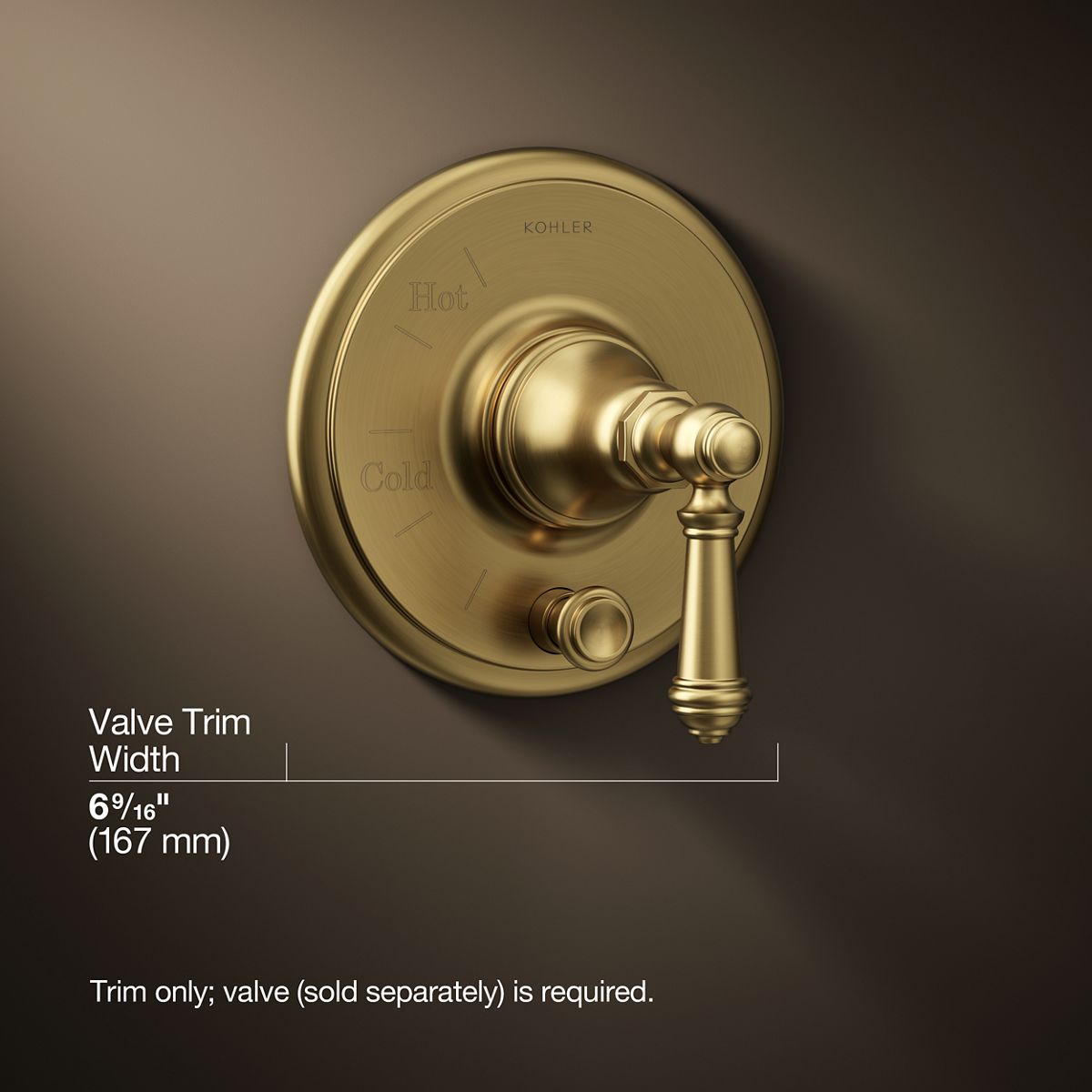 3/4 view of product with dimensions