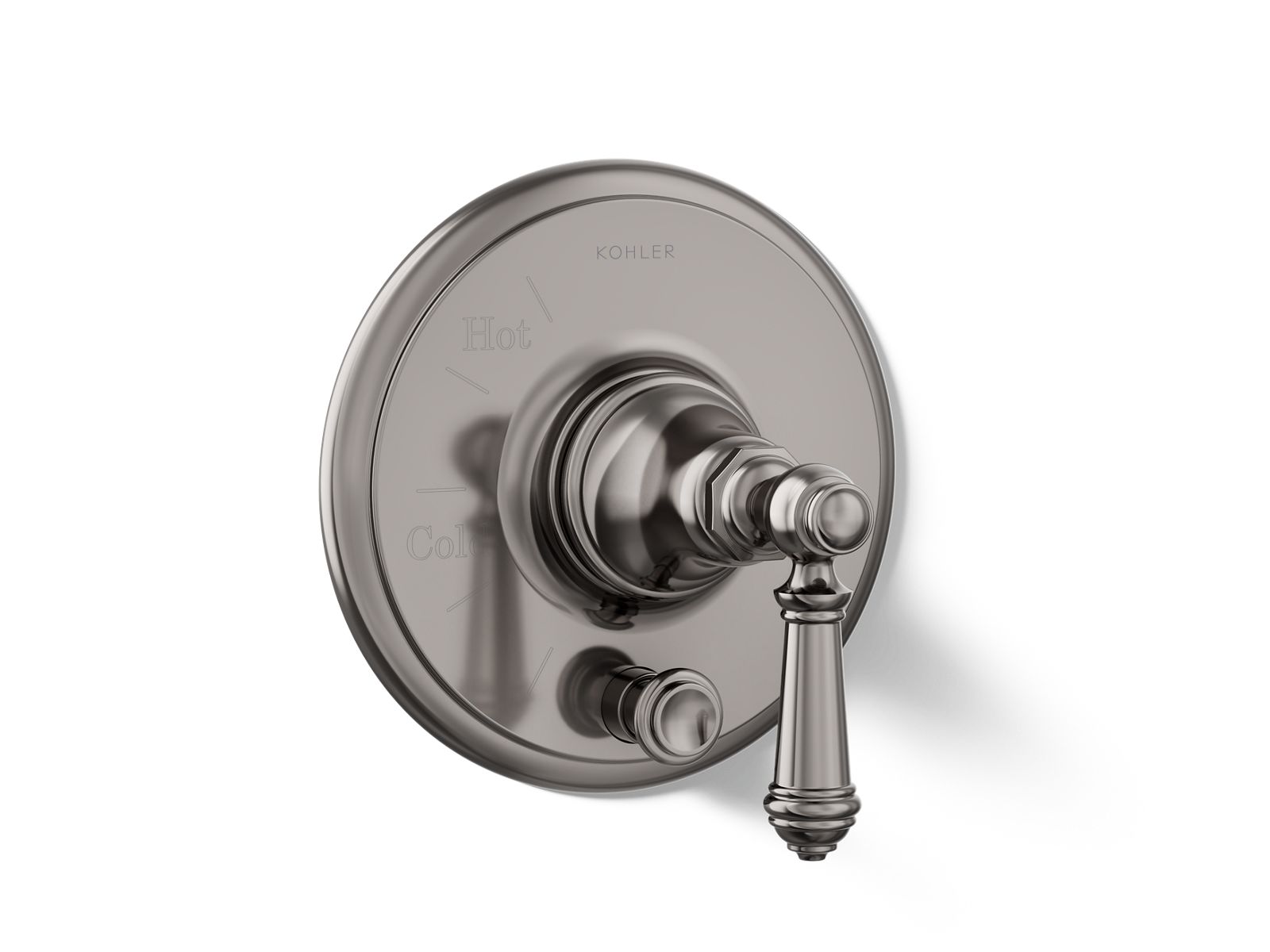 Artifacts Rite-Temp valve trim with push-button diverter and lever handle