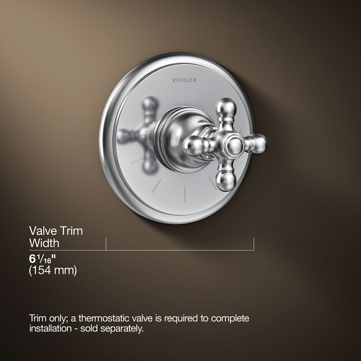 3/4 view of product with dimensions