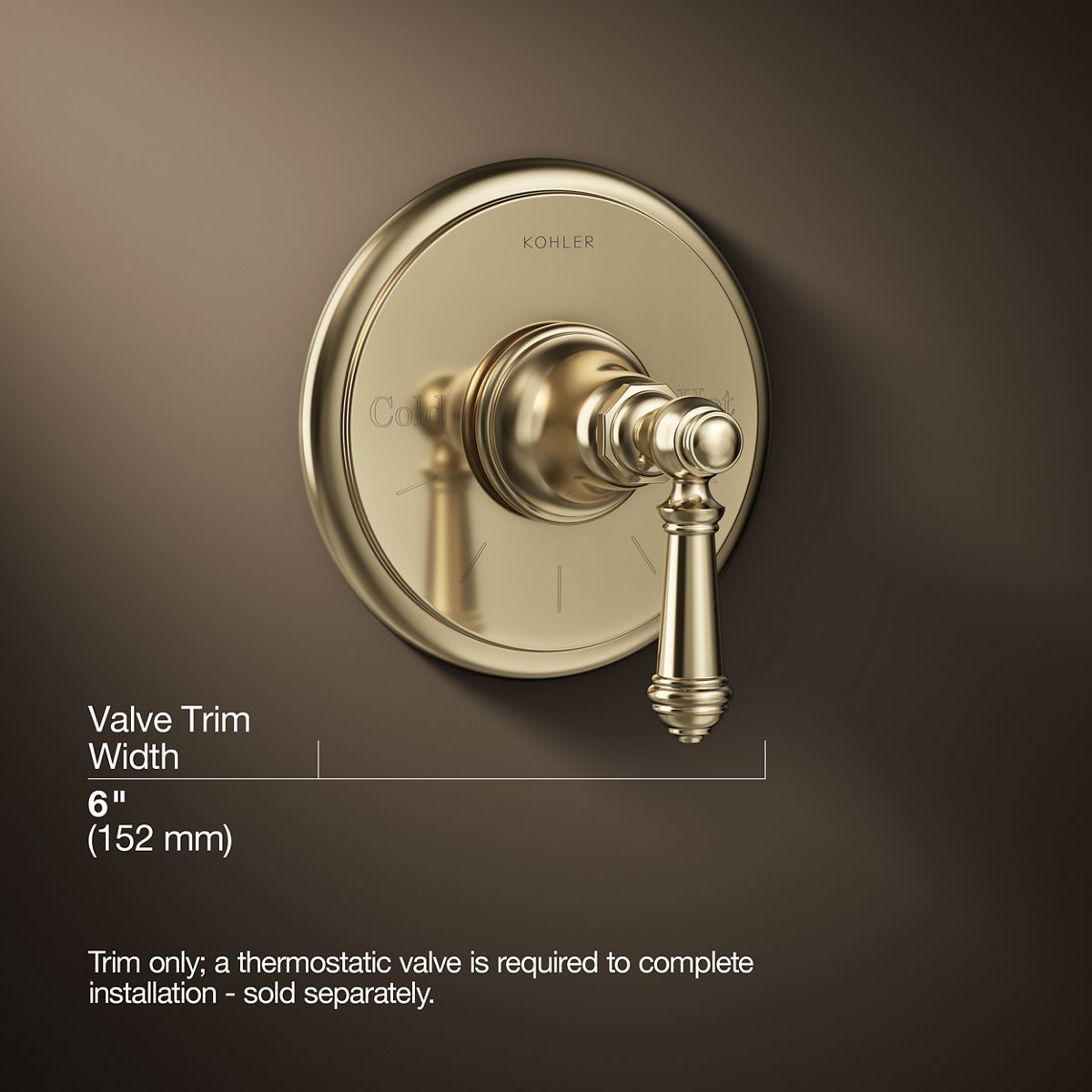 3/4 view of product with dimensions