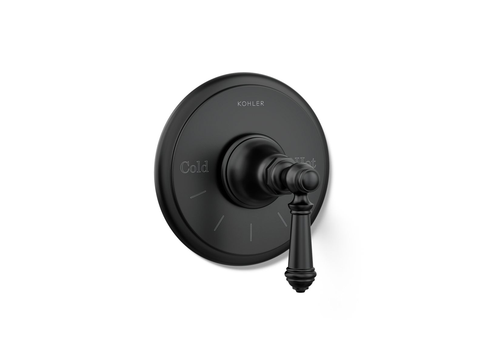 Artifacts MasterShower temperature control valve trim with lever handle