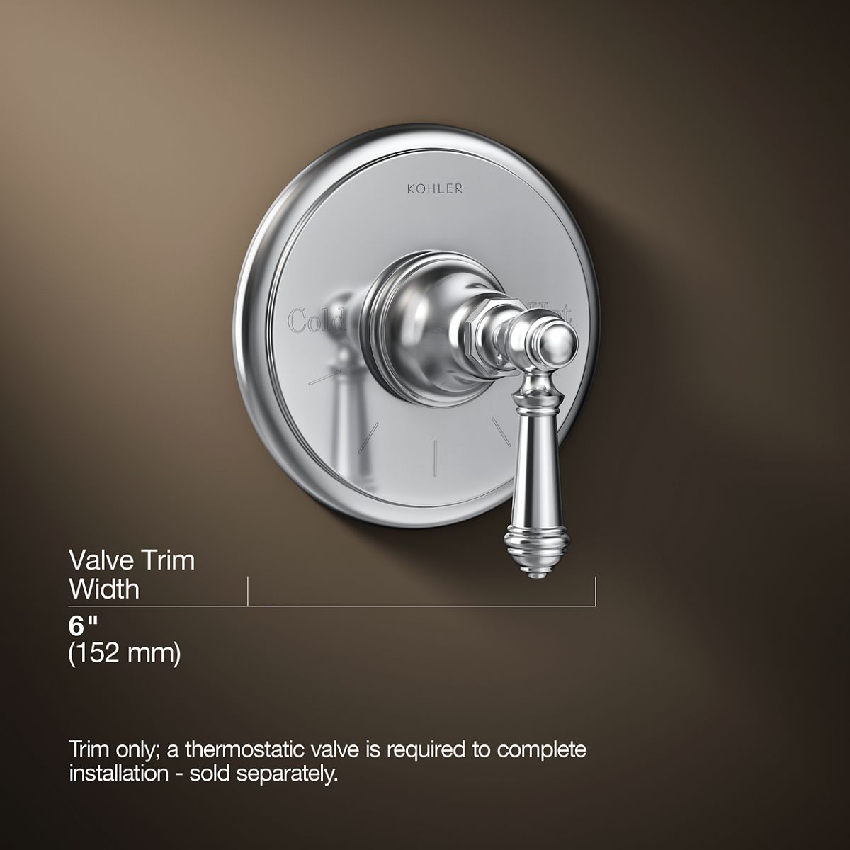 3/4 view of product with dimensions