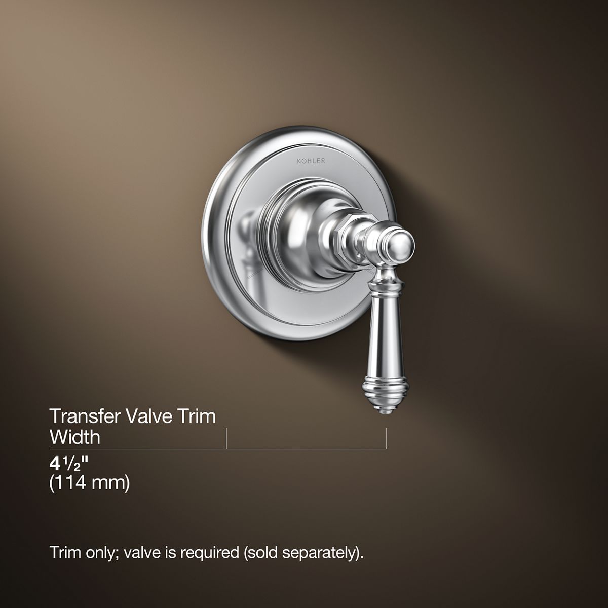 3/4 view of product with dimensions