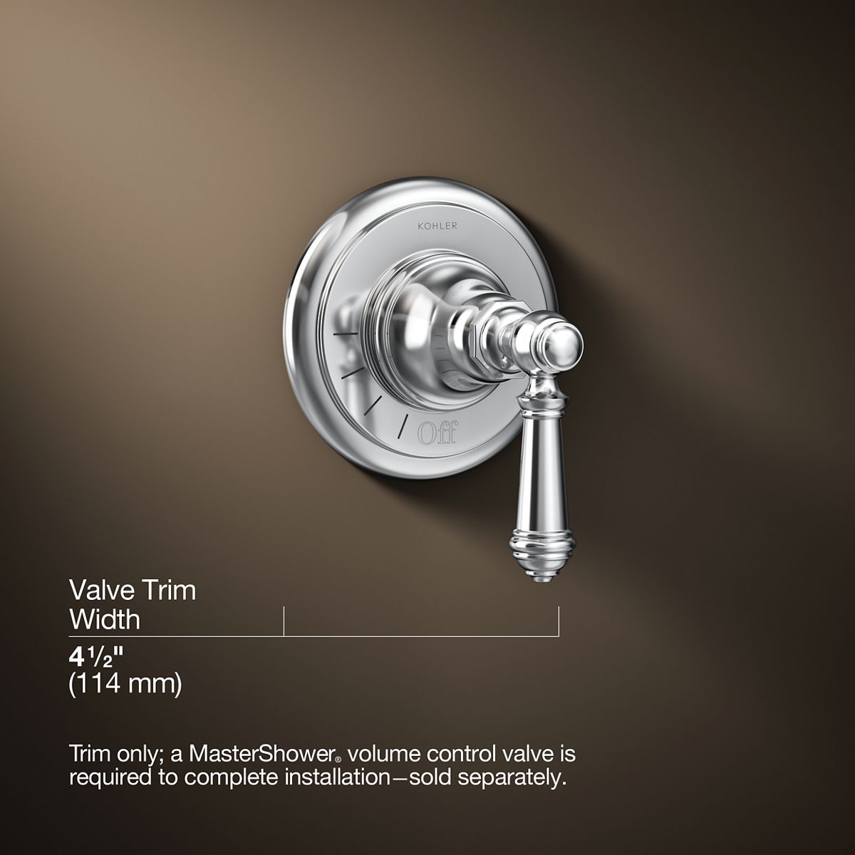 3/4 view of product with dimensions