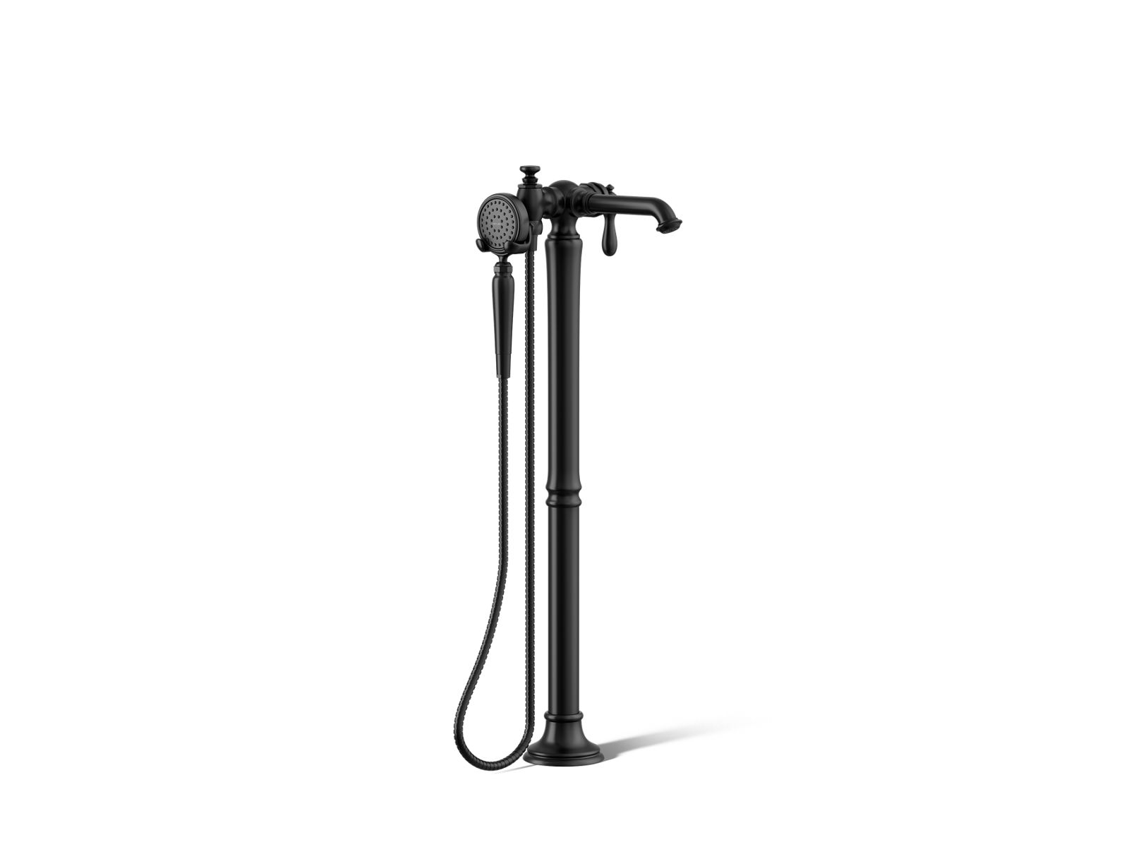 Artifacts Floor-mount bath filler trim with handshower