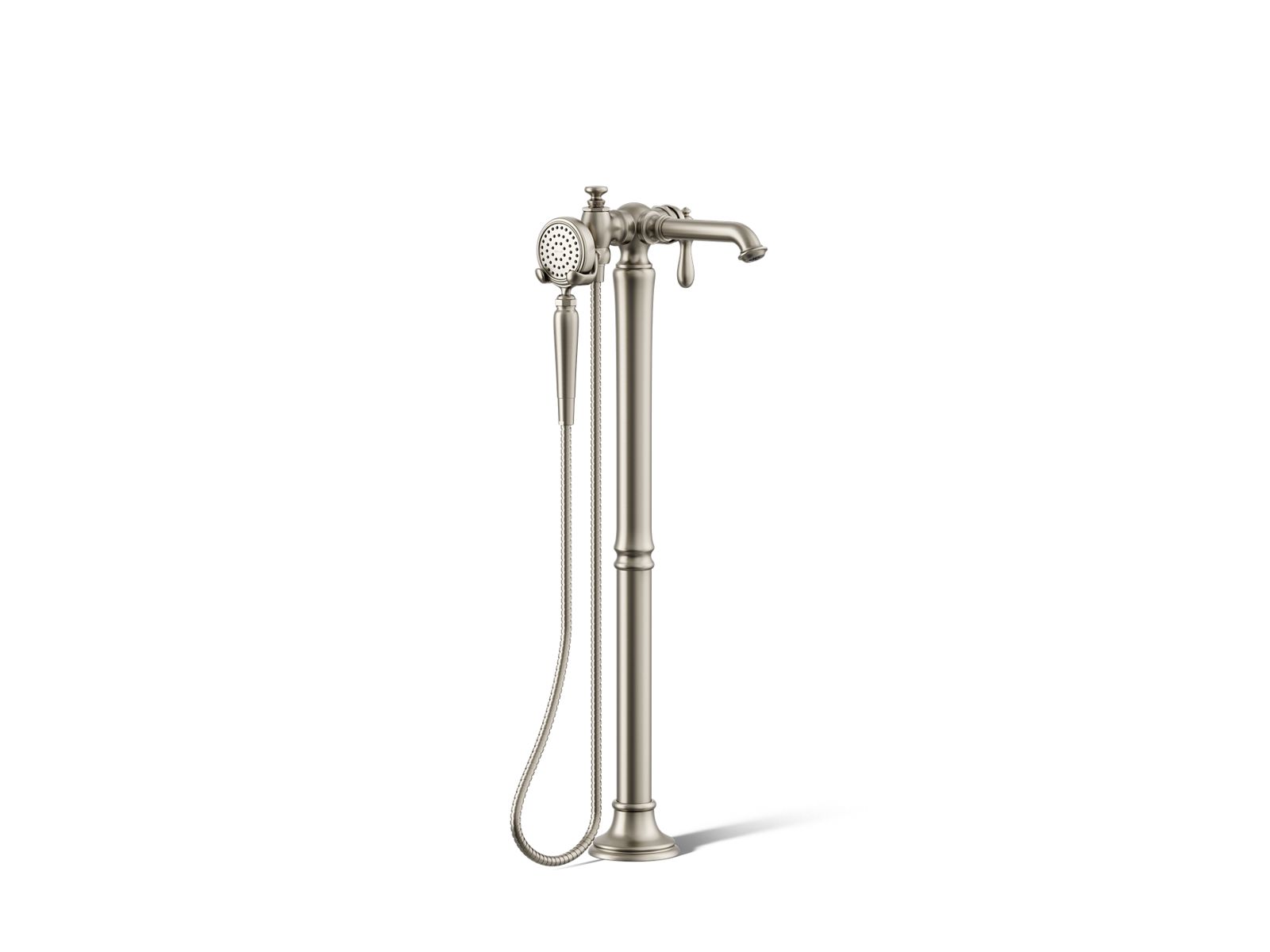 Artifacts Floor-mount bath filler trim with handshower