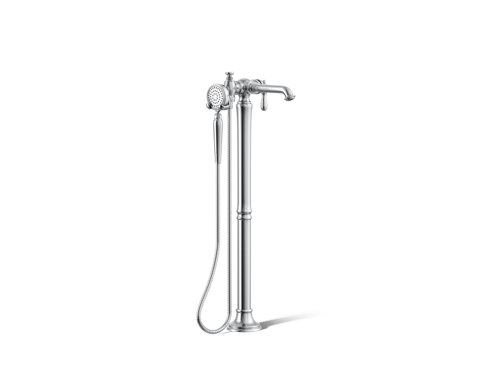 Artifacts Floor-mount bath filler trim with handshower