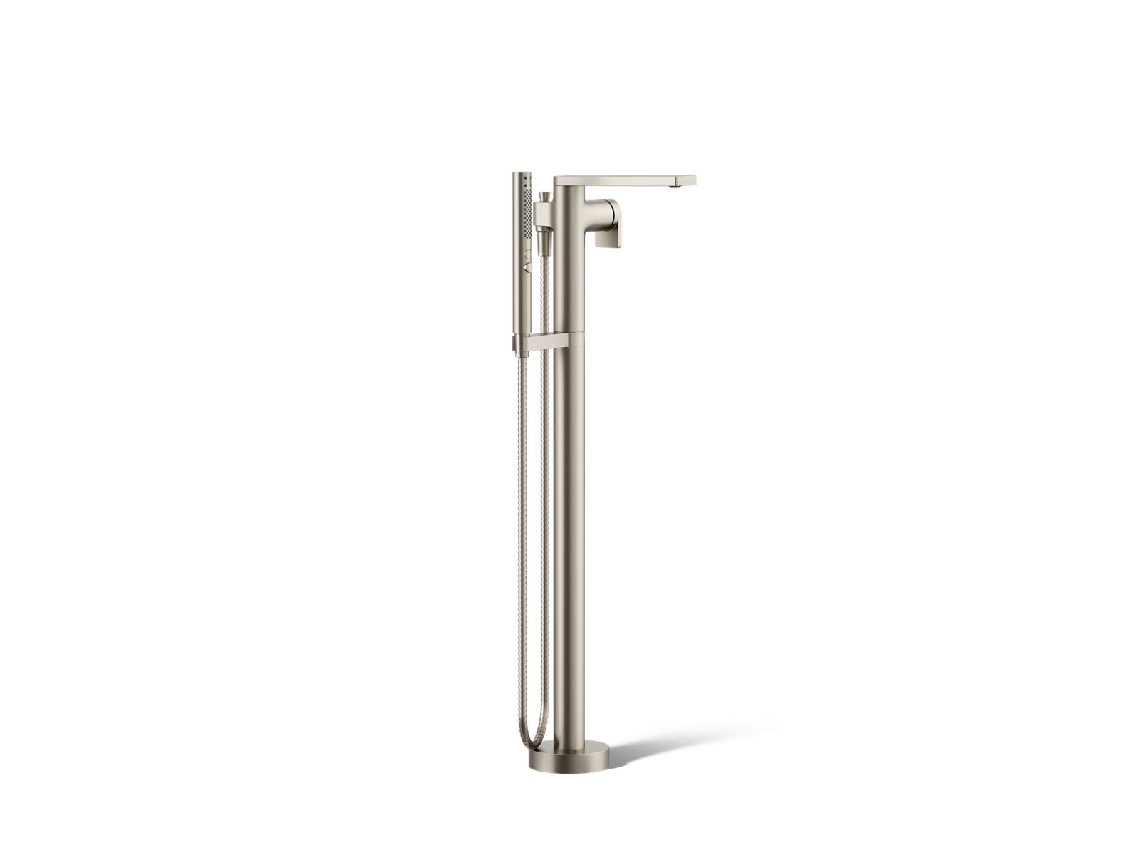 Composed Floor-mount bath filler trim with handshower