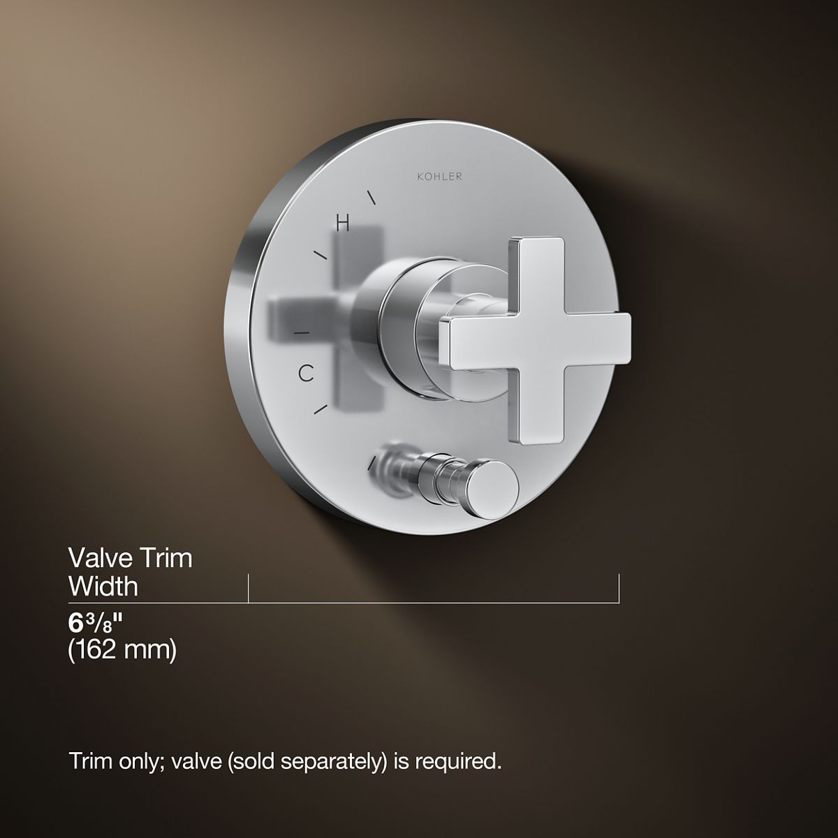 3/4 view of product with dimensions