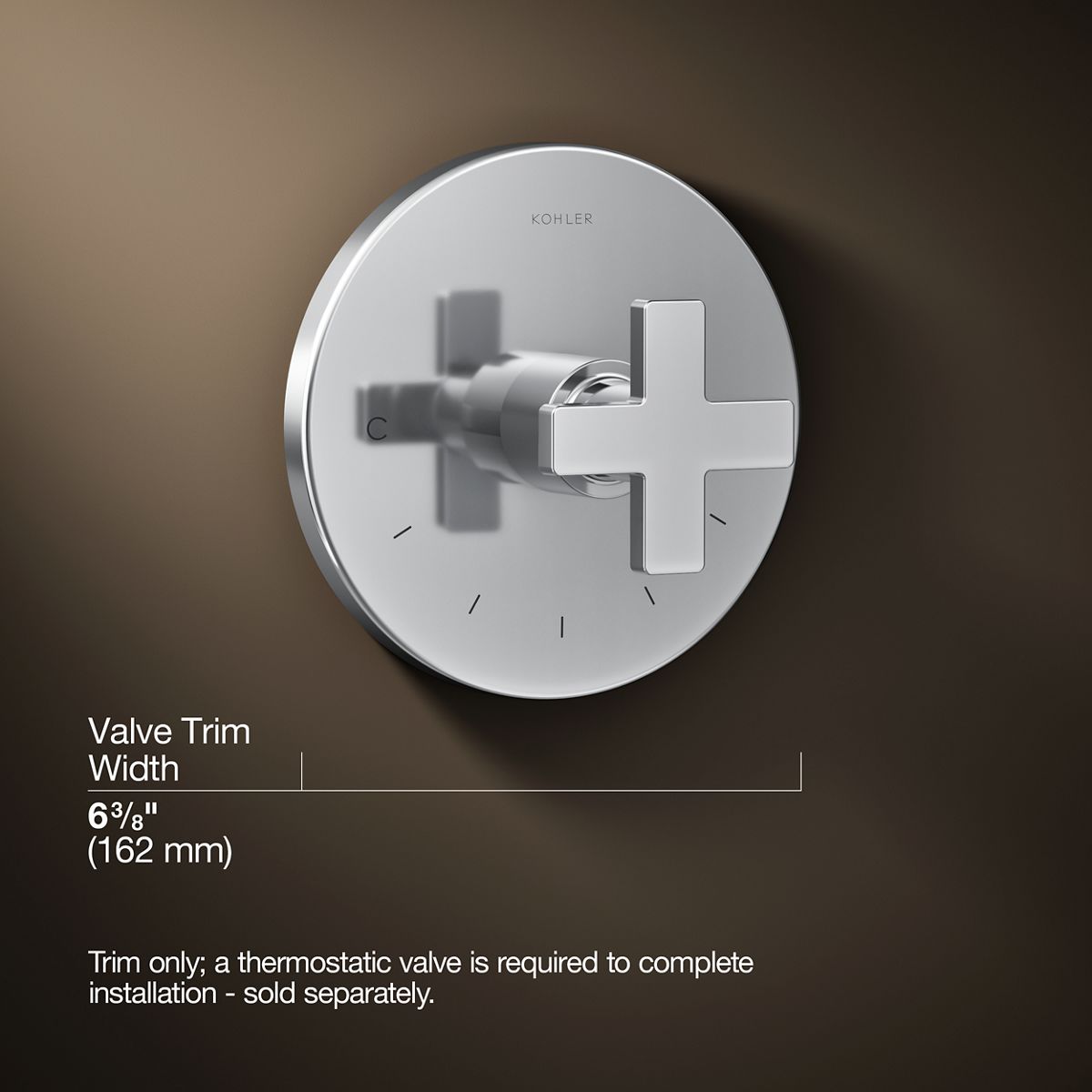 3/4 view of product with dimensions