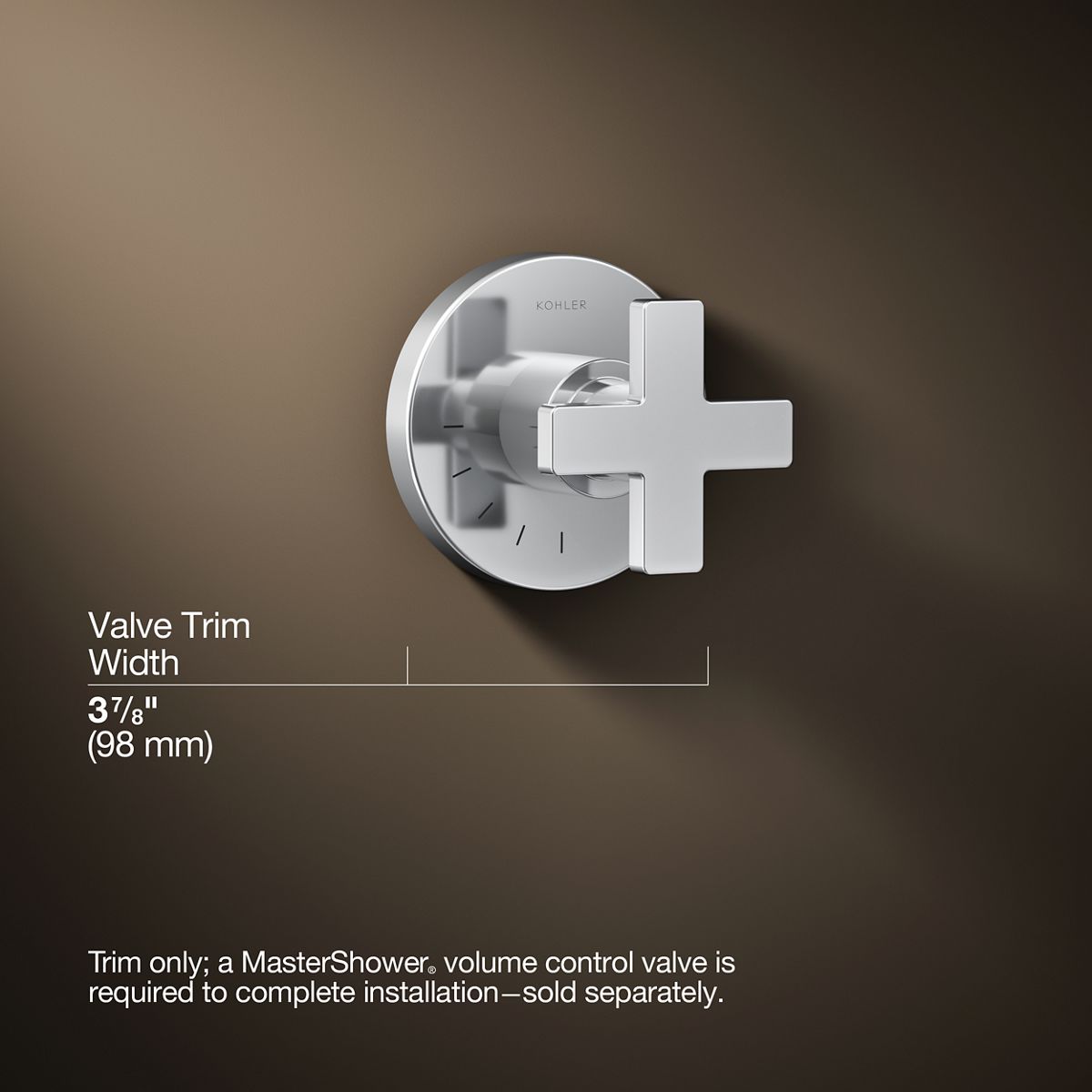 3/4 view of product with dimensions
