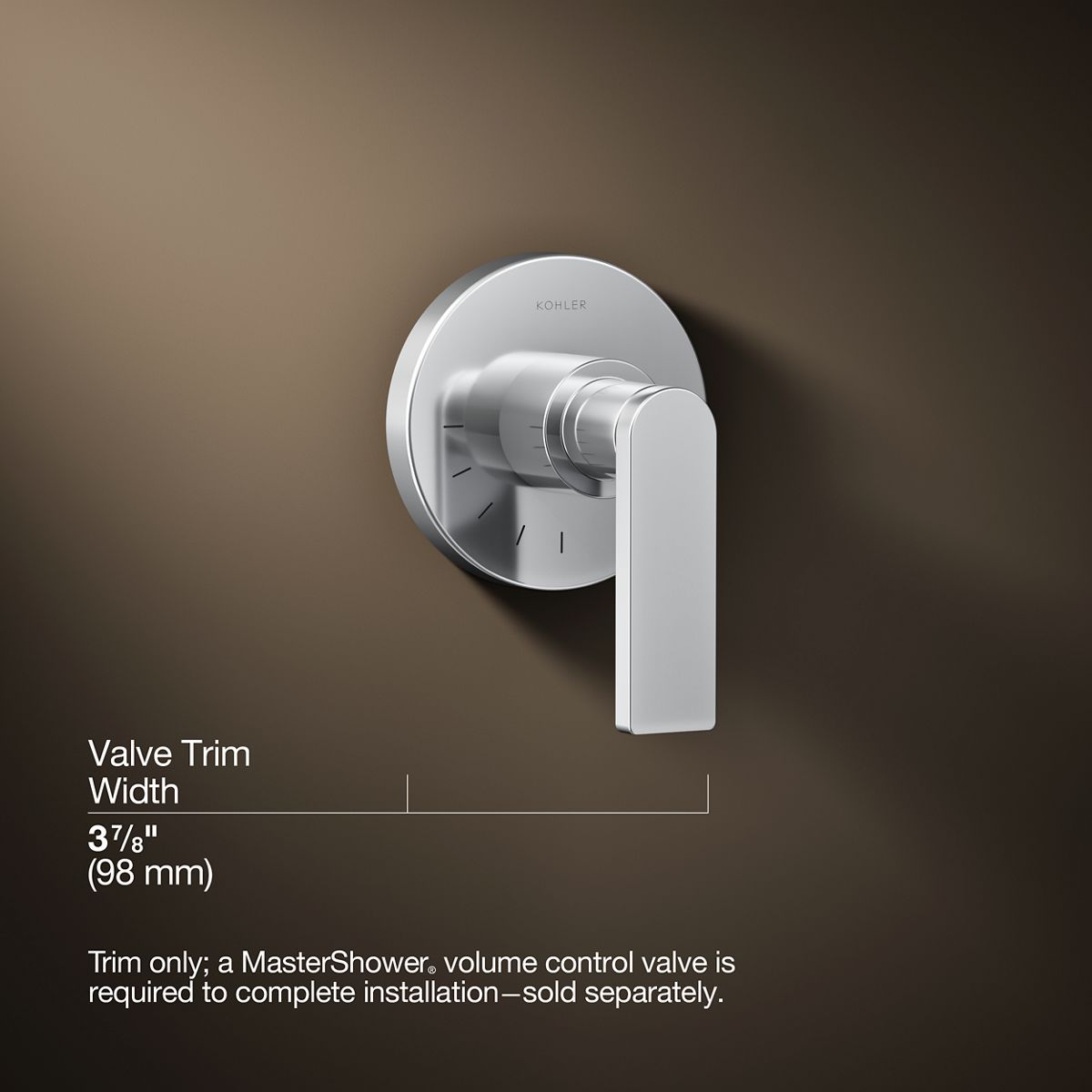 3/4 view of product with dimensions