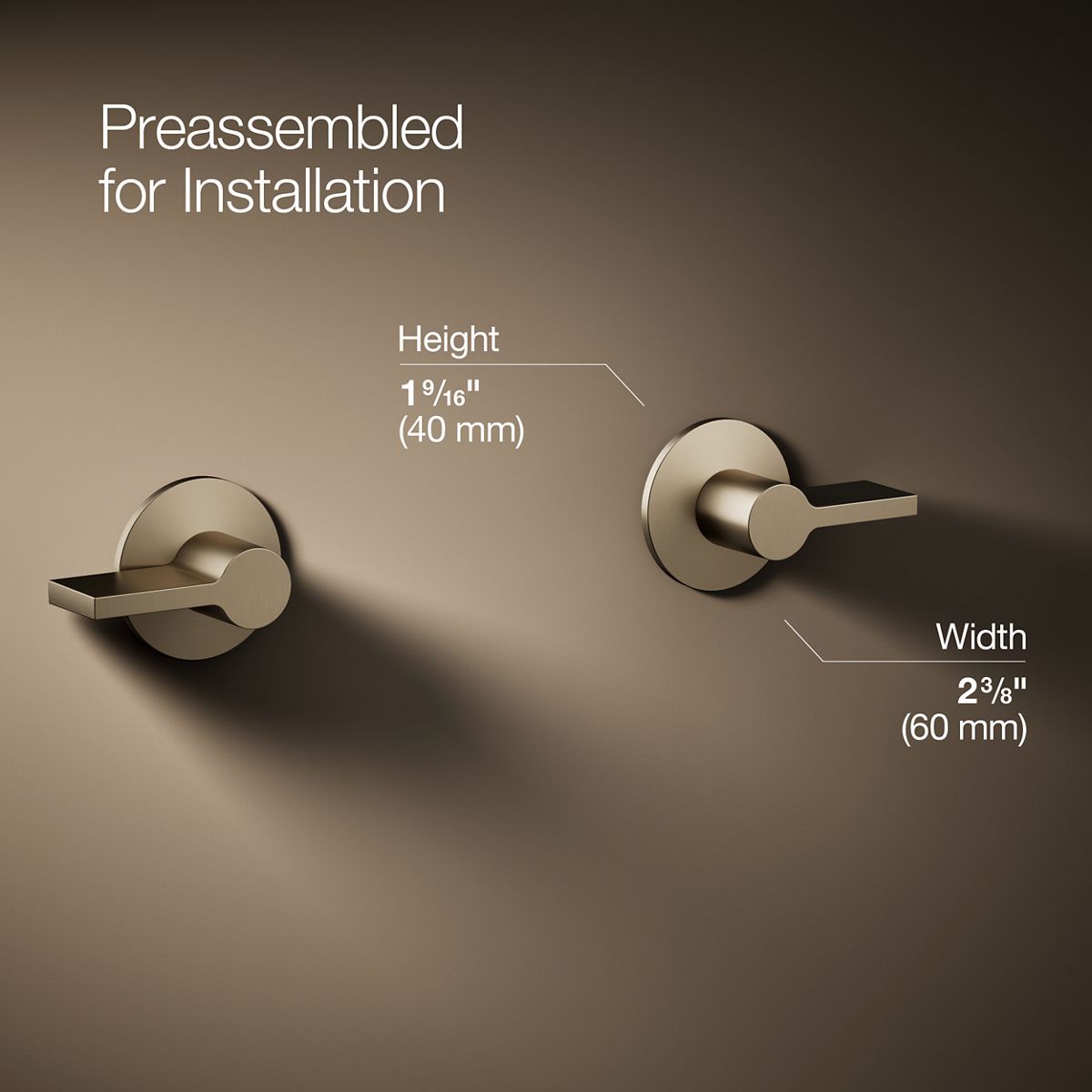 3/4 view of product with dimensions