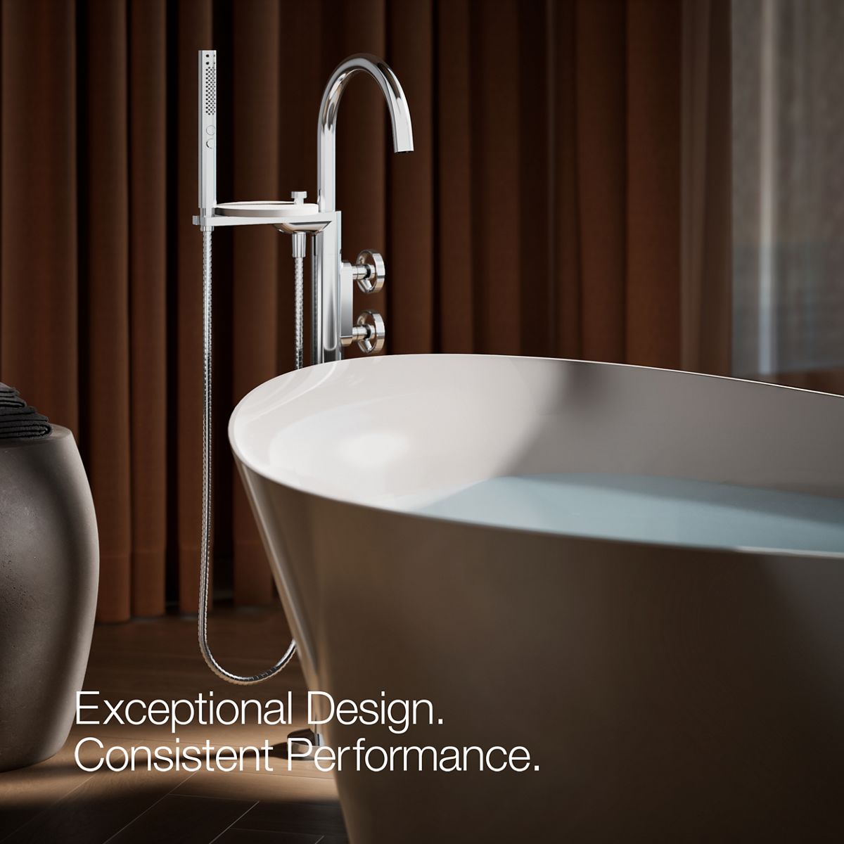 Components Floor-Mount Bath Filler Trim | K-T77984-9 | KOHLER