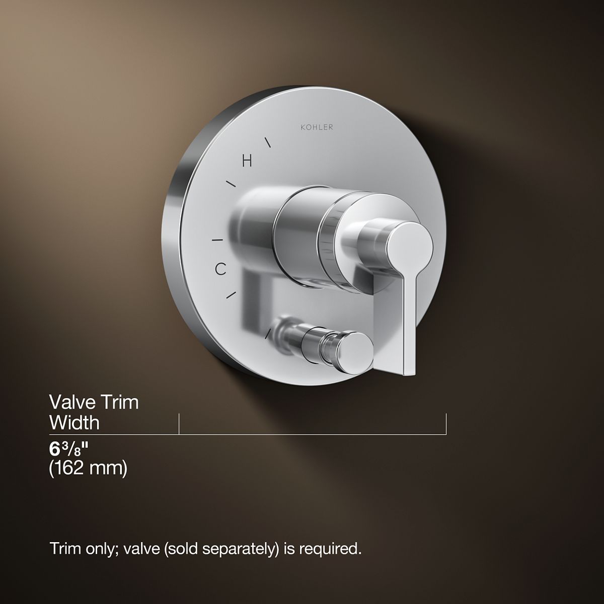 3/4 view of product with dimensions