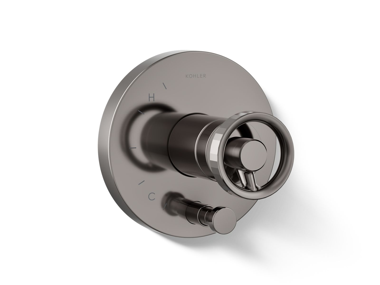 Components Rite-Temp valve trim with Industrial handle and diverter