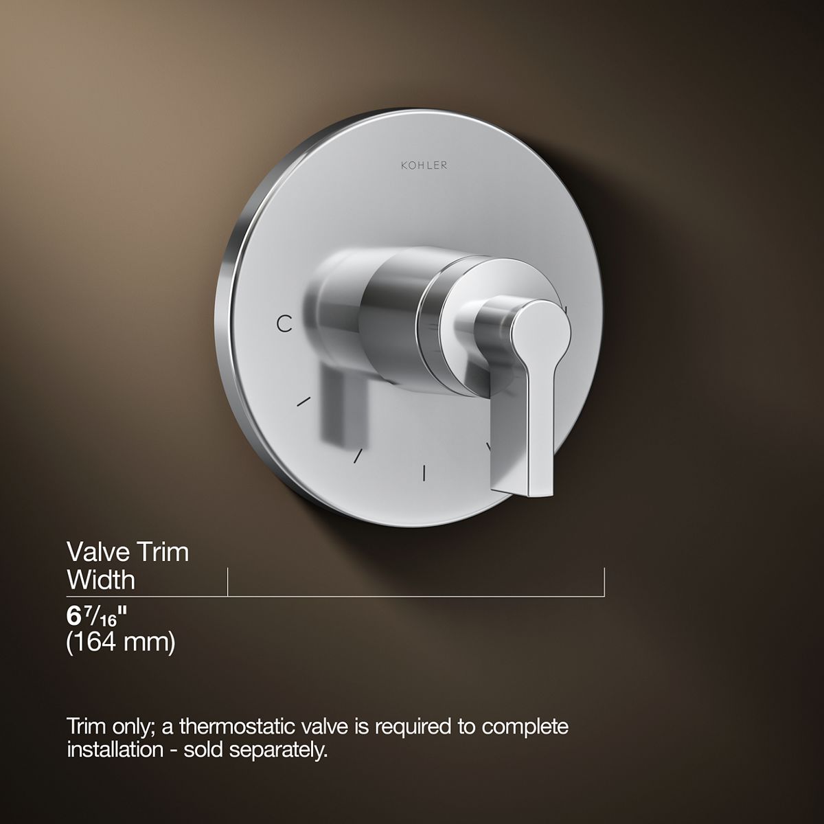 3/4 view of product with dimensions