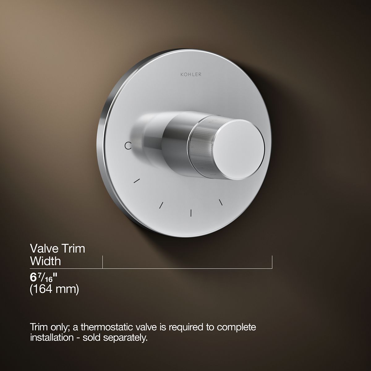 3/4 view of product with dimensions