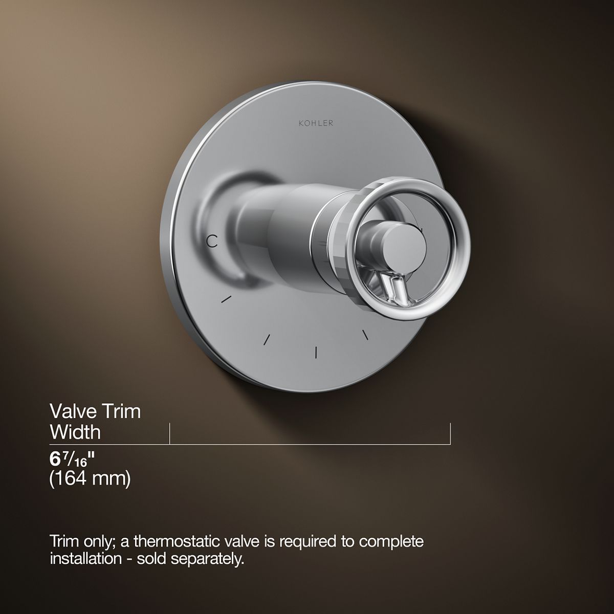 3/4 view of product with dimensions