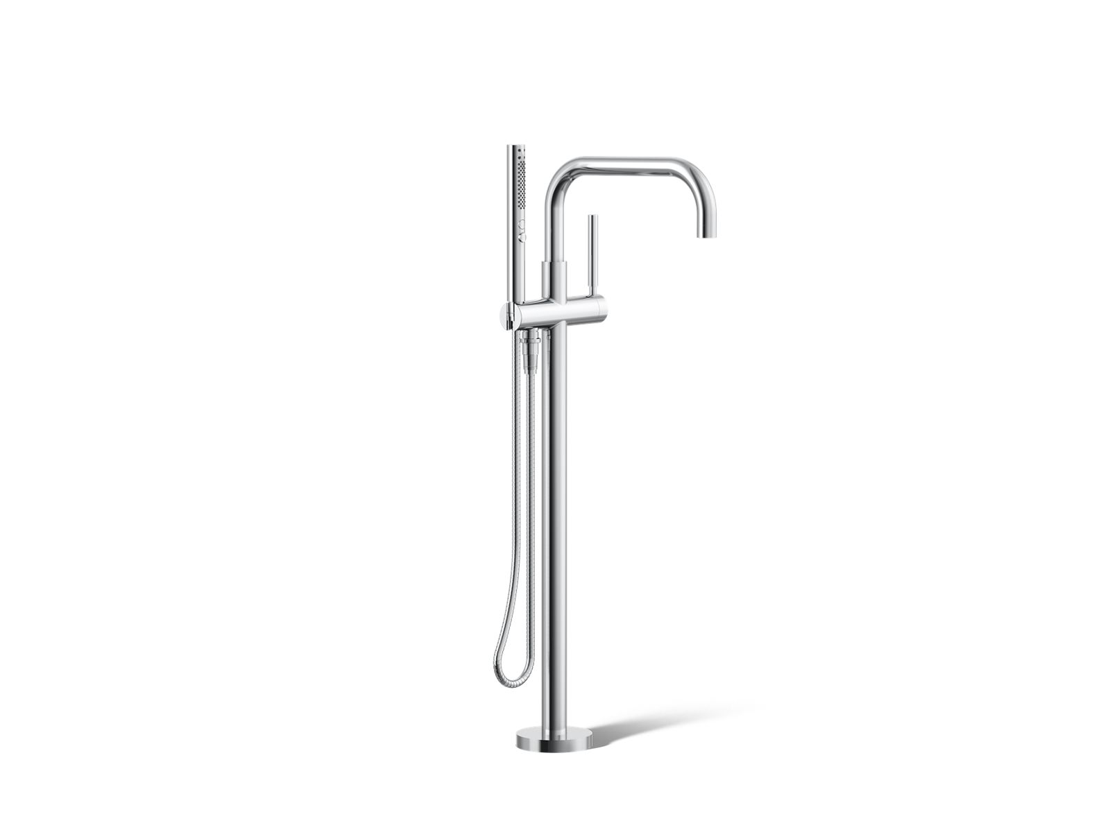 Photos - Tap Purist Audio Design Purist Floor-mount bath filler trim with handshower T97328-4-CP 