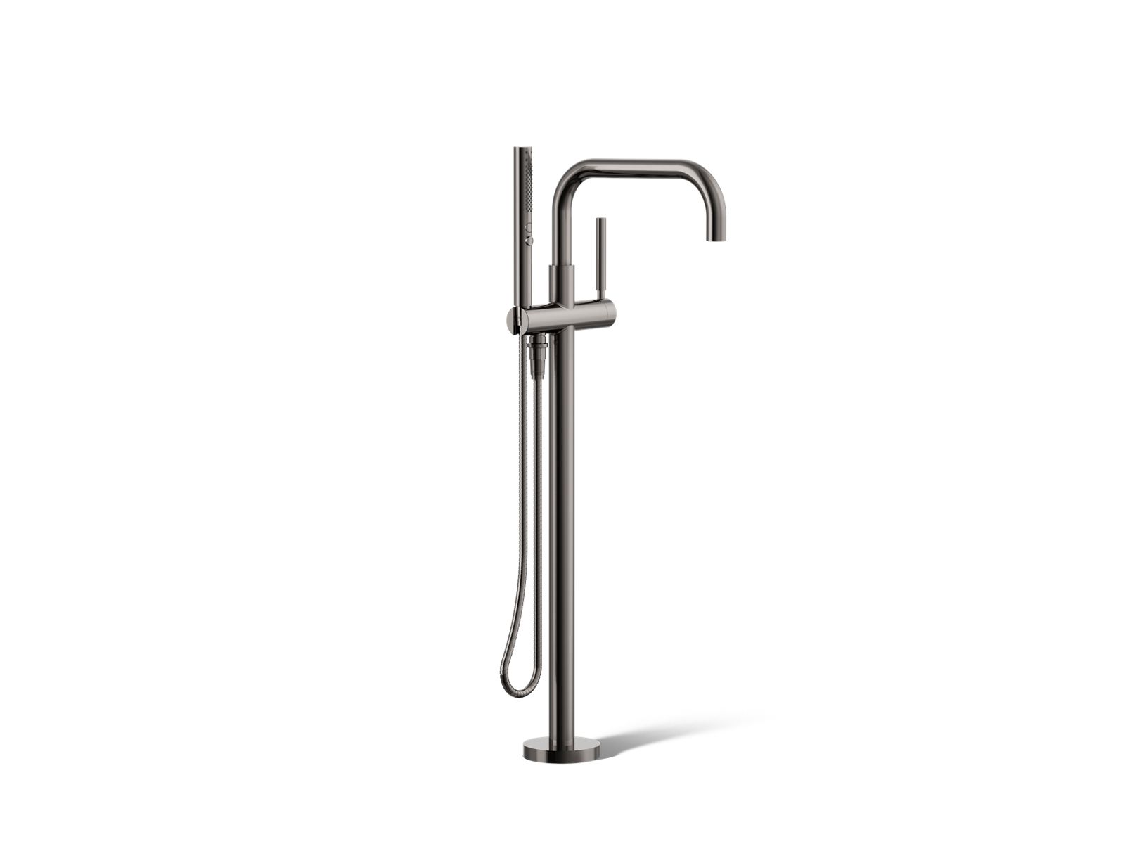 Purist Floor-mount bath filler trim with handshower