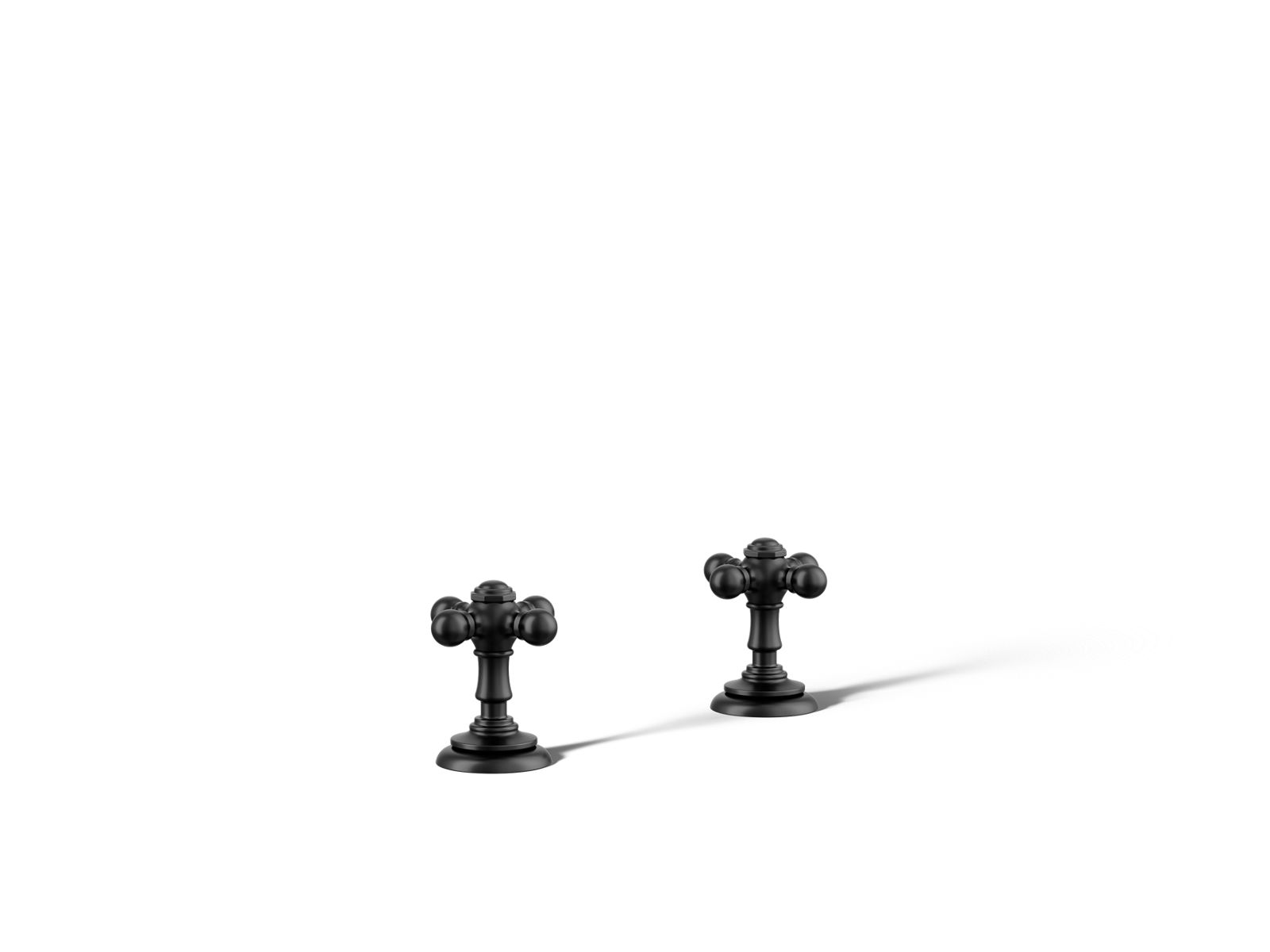 Artifacts Deck-mount bath faucet handle trim with Cross design