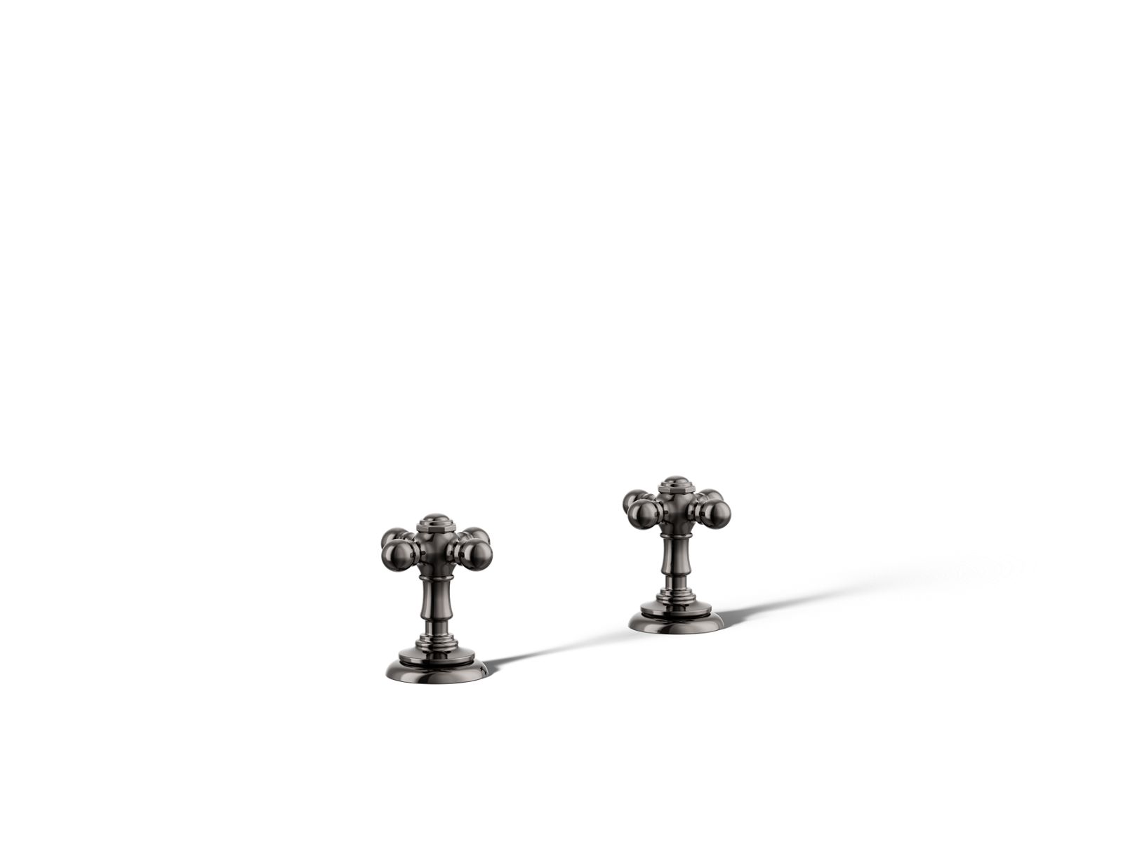 Artifacts Deck-mount bath faucet handle trim with Cross design