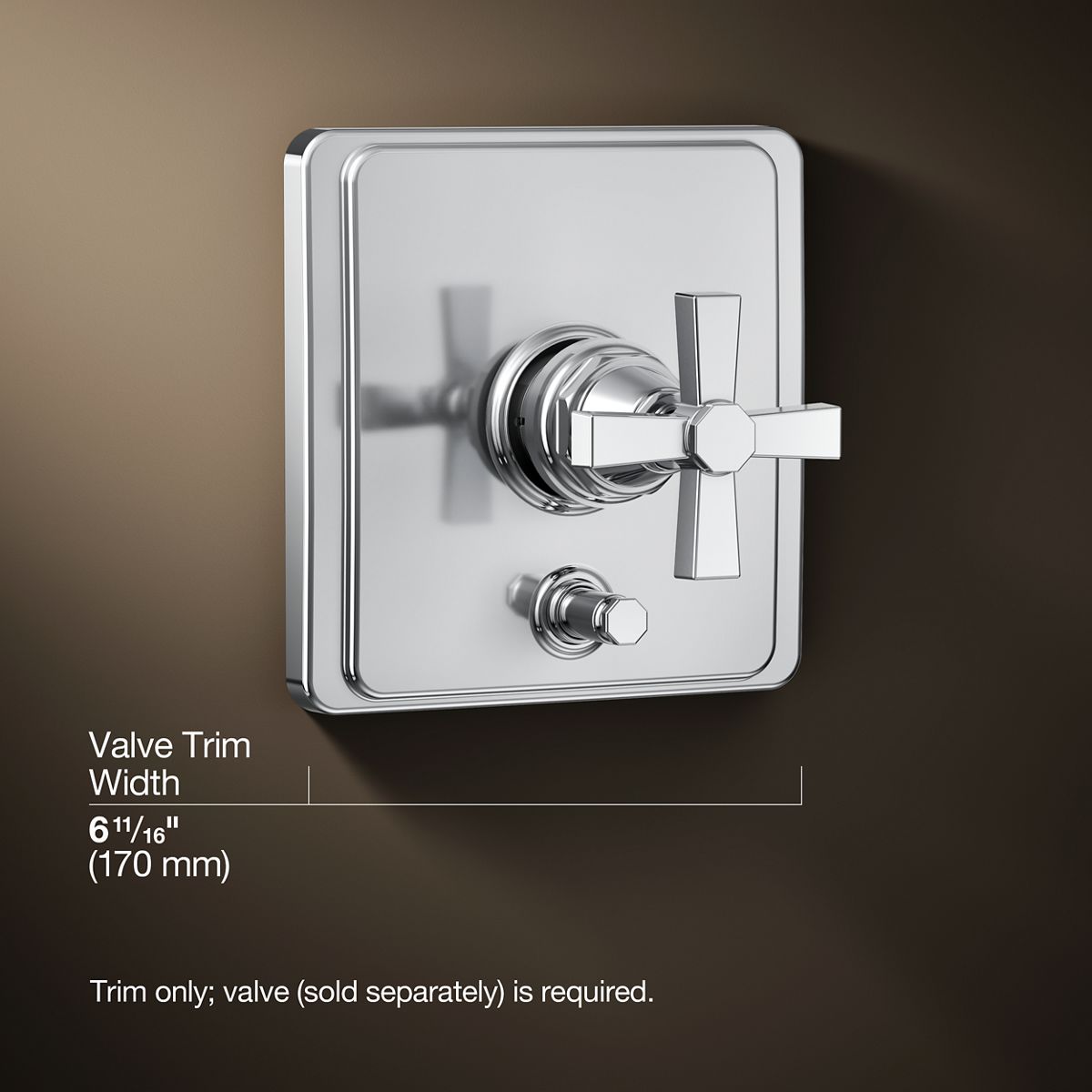 3/4 view of product with dimensions
