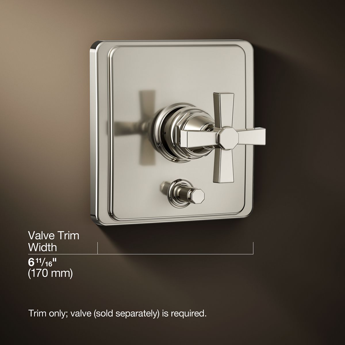 KOHLER | K-T98757-3A | Pinstripe Rite-Temp Valve Trim with Diverter