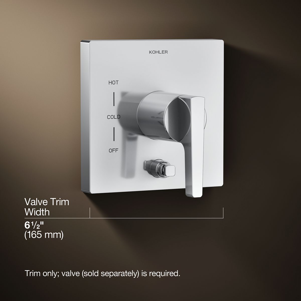 3/4 view of product with dimensions