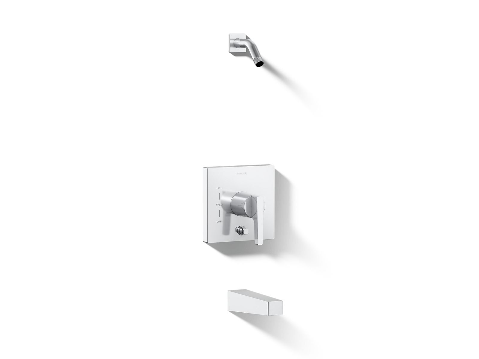 Honesty® Rite-Temp® bath and shower trim kit with push-button diverter, without showerhead