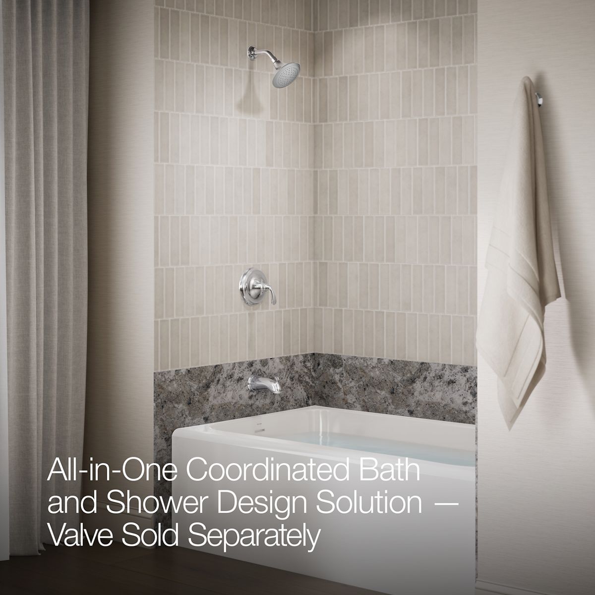 Up to 2 walls & multiple product categories visible, 2-point perspective