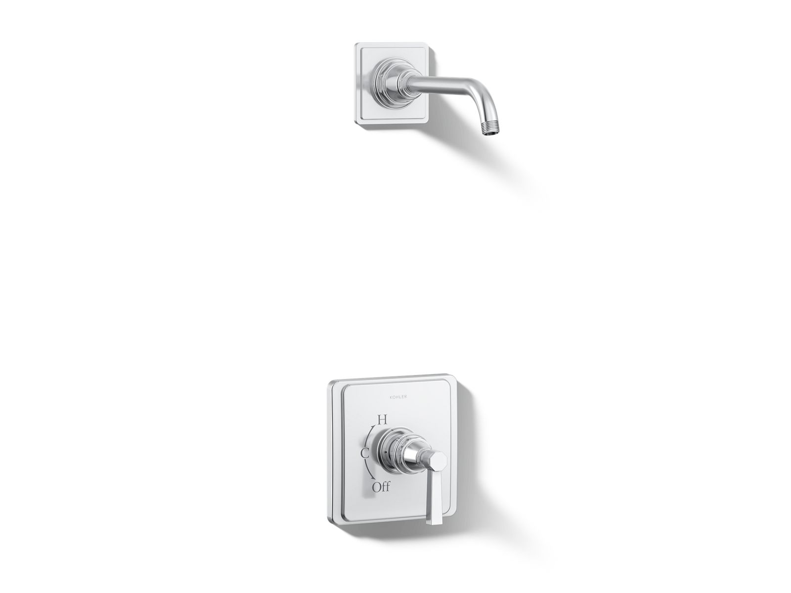 Pinstripe® Pure Rite-Temp® shower trim kit with lever handle, without showerhead