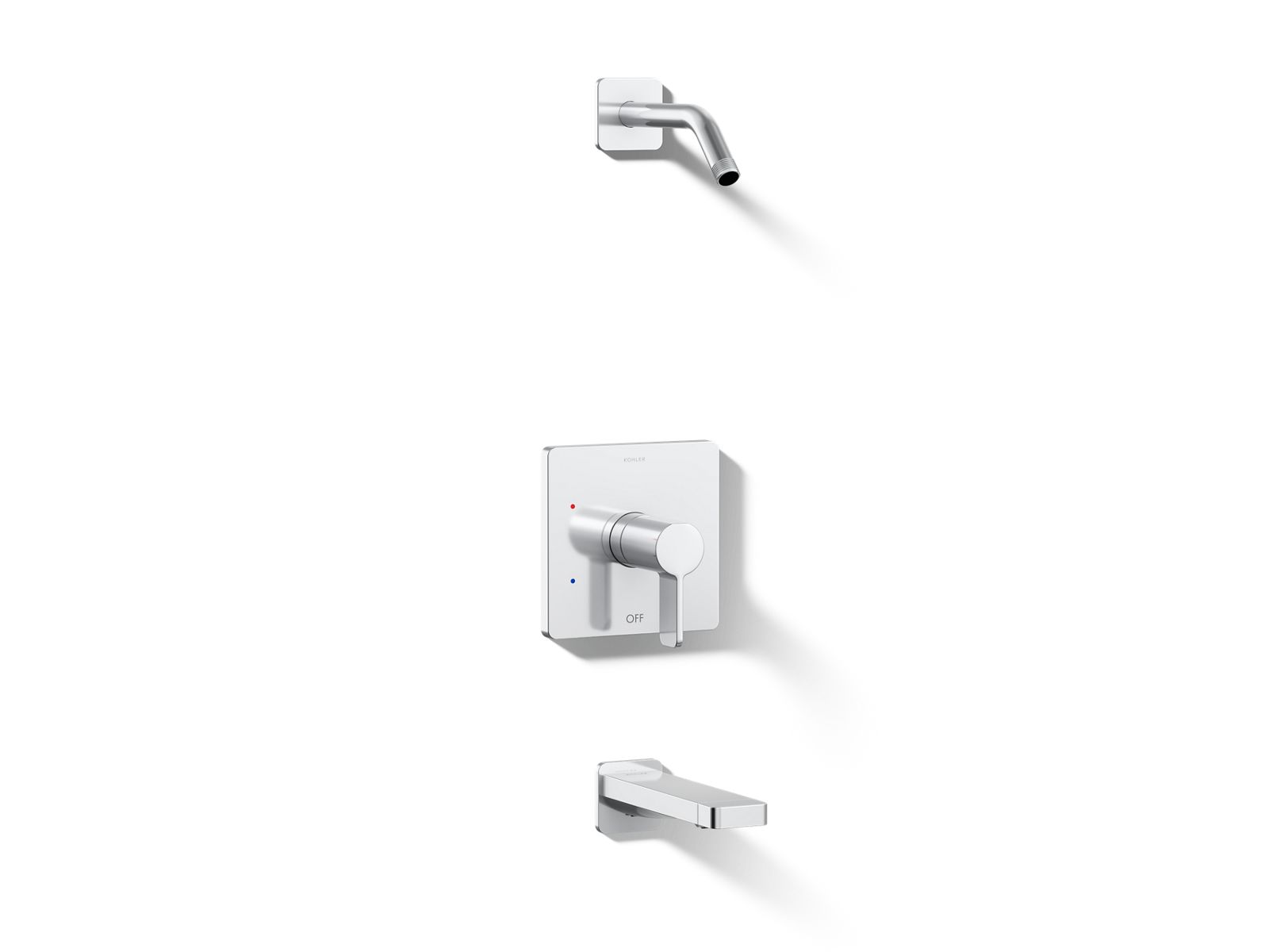 Parallel® Rite-Temp® bath and shower trim kit, without showerhead