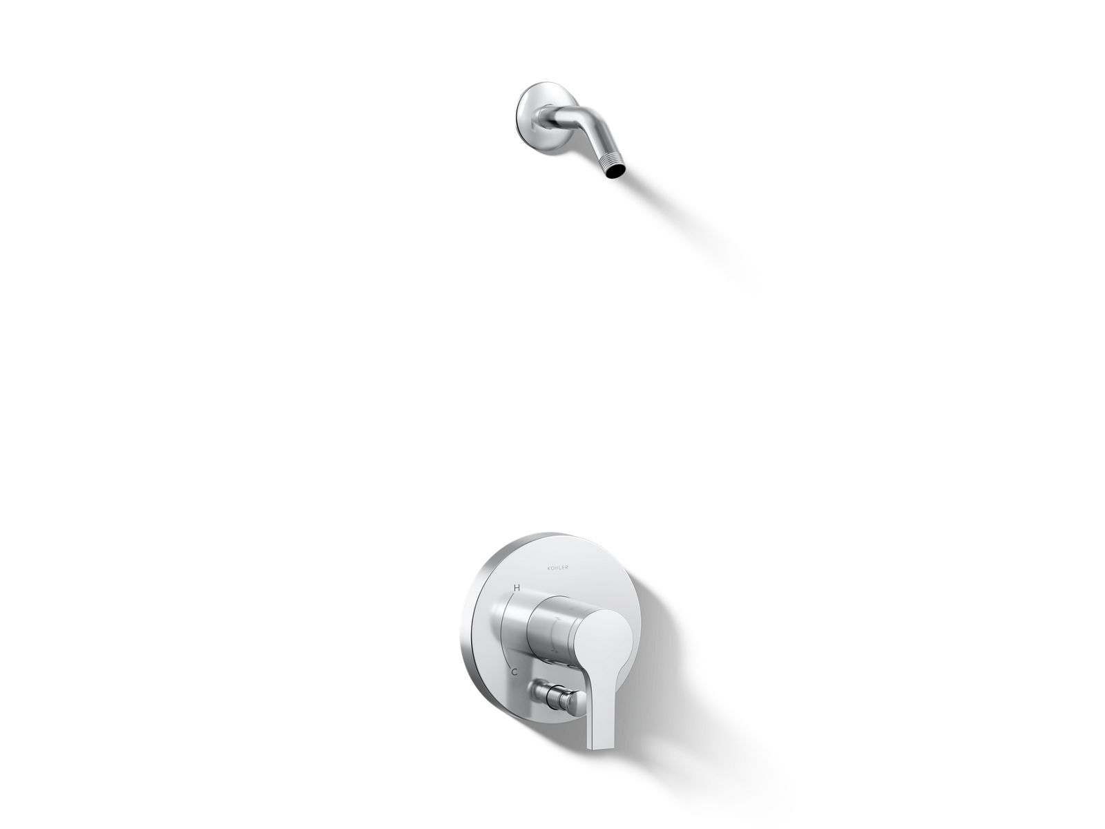 Elate® Rite-Temp® shower trim kit with push-button diverter, without showerhead